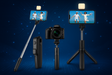 Extendable Flash 3-in-1 Selfie Stick Tripod with Bluetooth Remote
